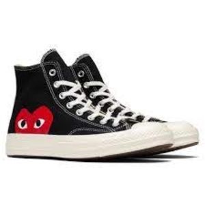 COMME DES GARÇONS PLAY Black Converse Edition Chuck 70 High Top Sneakers